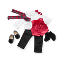 Pop of Plaid Holiday Outfit for 18-inch Dolls