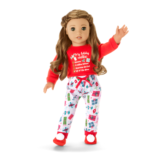 Holiday Wish List PJs for 18-inch Dolls